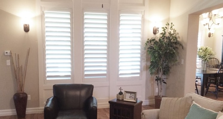 Orlando living room white shutters